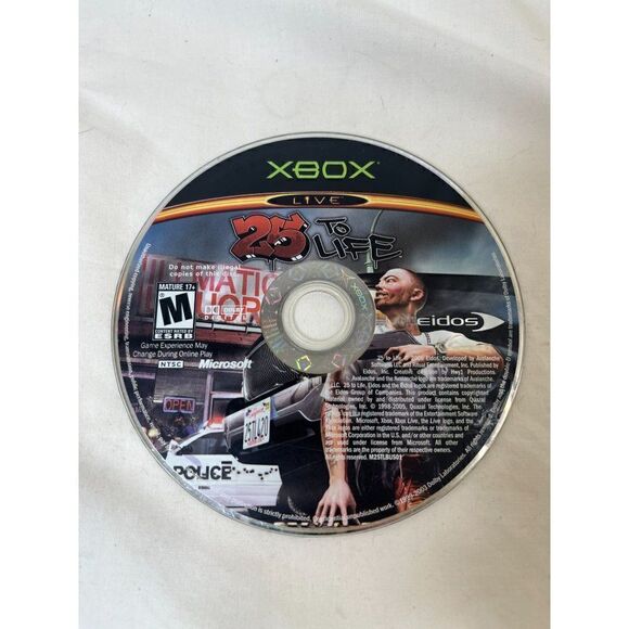 25 To Life Xbox Clean Scratch Free Game Disc Only Tested and Working - Picture 1 of 4